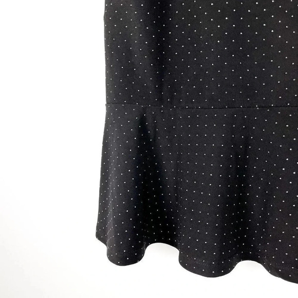 Attitude Womens Small Black Peplum Sleeveless Blouse Work Office - Picture 3 of 5